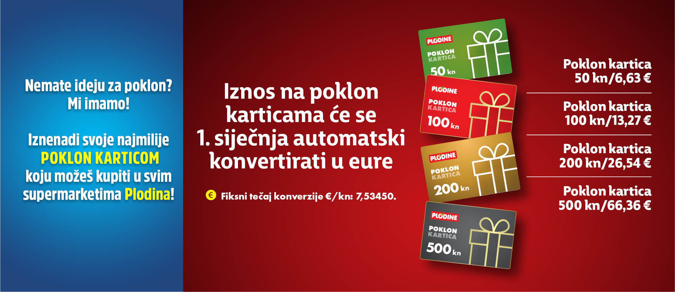 Plodine poklon kartice