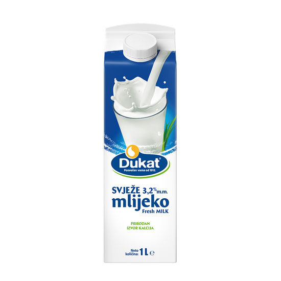 Svježe mlijeko, 3,2% m.m.