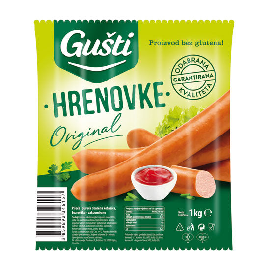 Hrenovke, od pilećeg i purećeg mesa