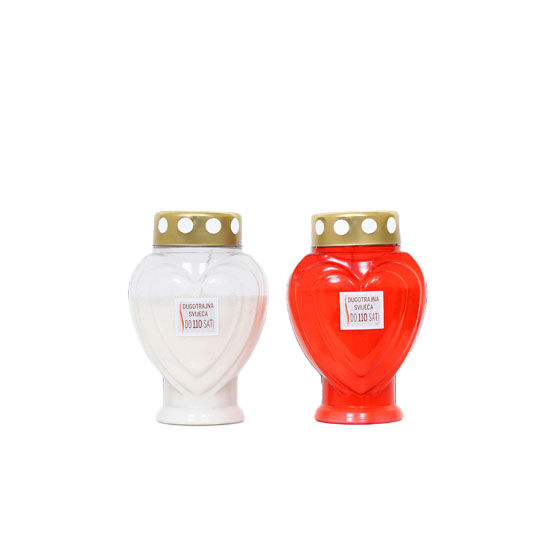 Lampion Paxlui Srce veliko, vrijeme gorenja cca 110 h, visina 17,3 cm