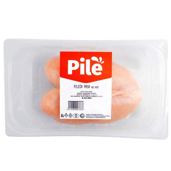 Pileća prsa bez kože, svježe
