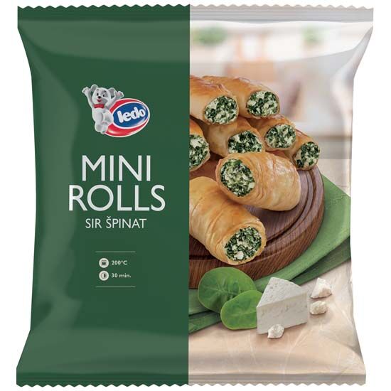 Mini rolls, sir-špinat, smrznuto