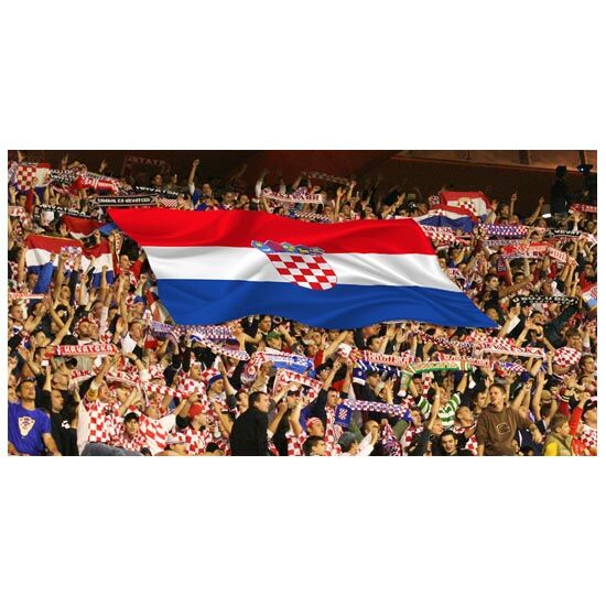 Navijačka zastava Hrvatska, dimenzije cca 300*150 cm