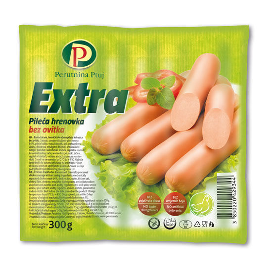 Extra pileća hrenovka, polutrajni proizvod 300 g