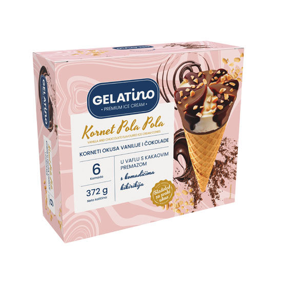 Sladoled kornet čokolada-vanilija