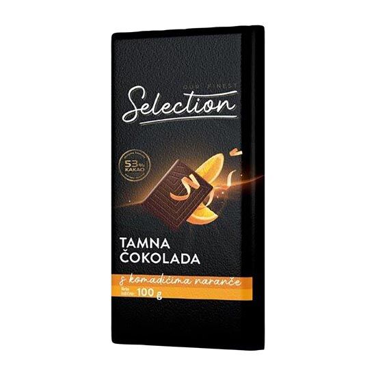 Čokolada tamna, s komadićima naranče