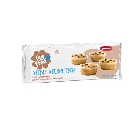 Muffini s komadićima čokolade bez glutena