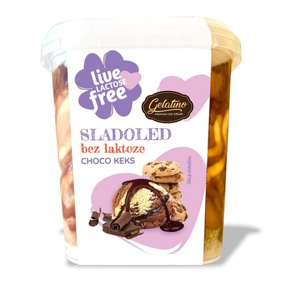 Sladoled bez laktoze Choco keks