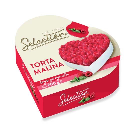 Torta malina srce