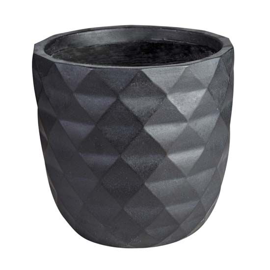Vaza glina sa stakloplastikom Diamond, dimenzija cca 24x24x23 cm u tamno sivoj boji - već od 139,99