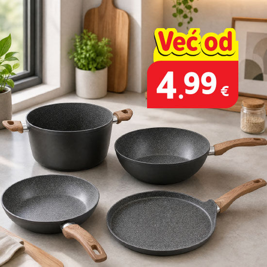 Great Stone linija tavi i posuda za kuhanje