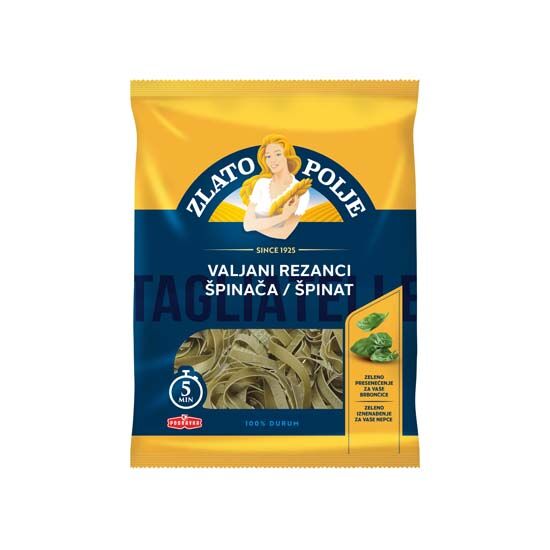 Valjani rezanci sa špinatom