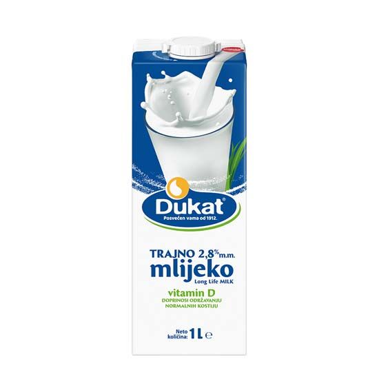Trajno mlijeko, 2,8% m.m.