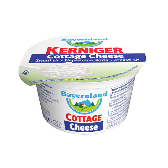Svježi zrnati sir, bogat izvor kalcija, 20% m.m.