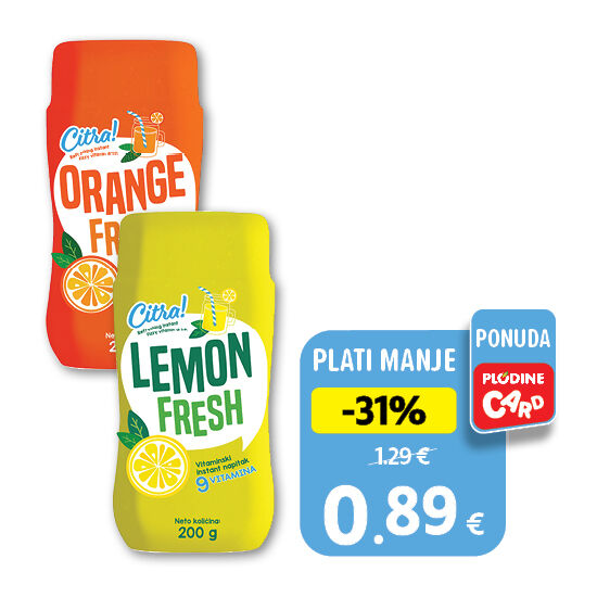 Instant vitaminski napitak naranča ili limun
