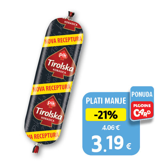 Tirolska kobaaica, polutrajni proizvod