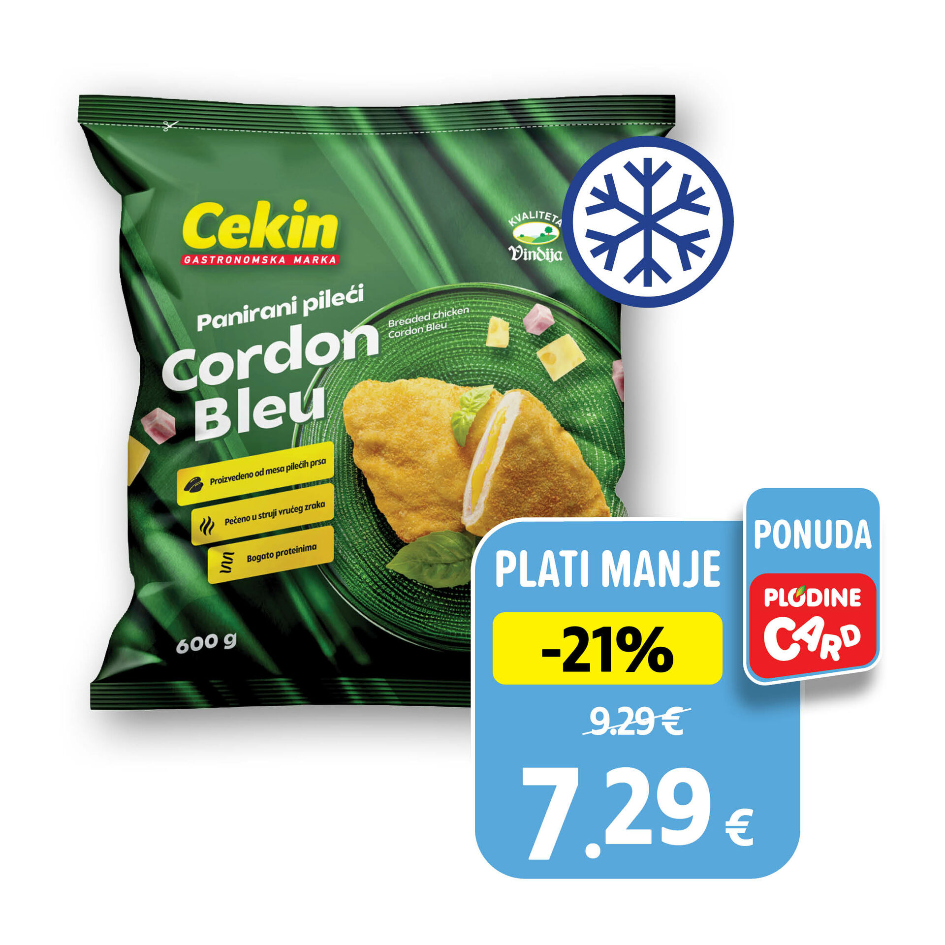 Pileći Cordon bleu, smrznuti 600 g