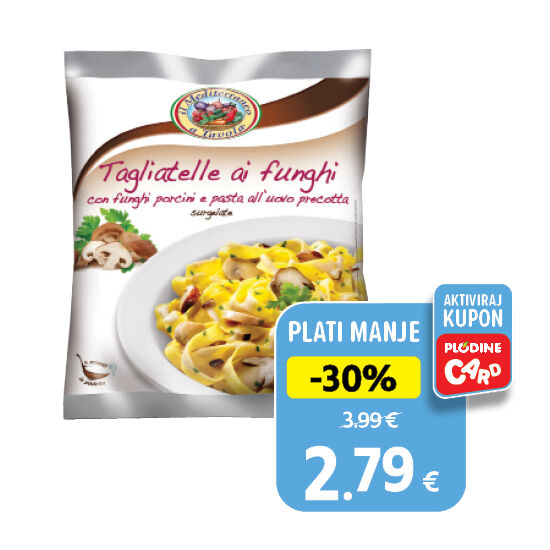 Tagliatelle s gljivama, smrznuto 500 g