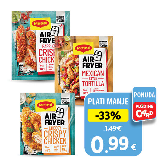 Air fryer, razne vrste 27-44 g