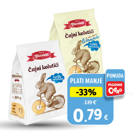 Čajni kolutići classic ili limun 350 g