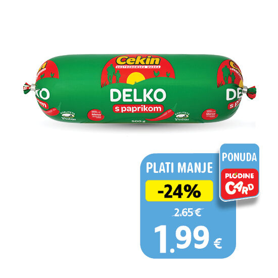 Delko s paprikom, polutrajni proizvod 500 g