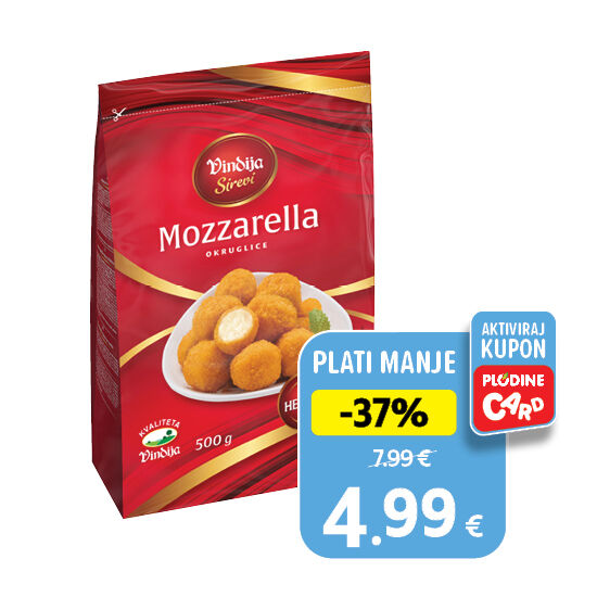 Mozzarella okruglice, smrznuto 500 g