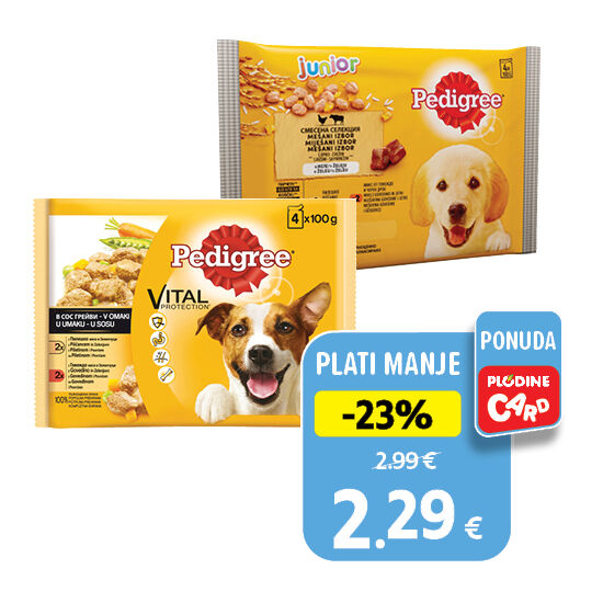 Hrana za pse, odabrane vrste 4x85 ili 4x100 g