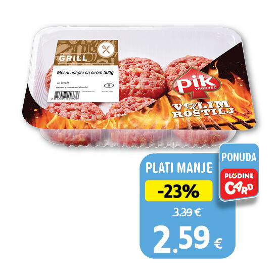 Mesni uštipci sa sirom 300 g