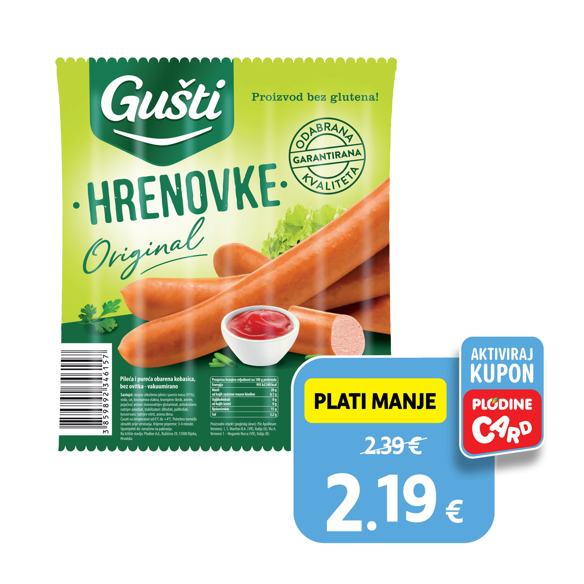 Hrenovke, od pilećeg i purećeg mesa