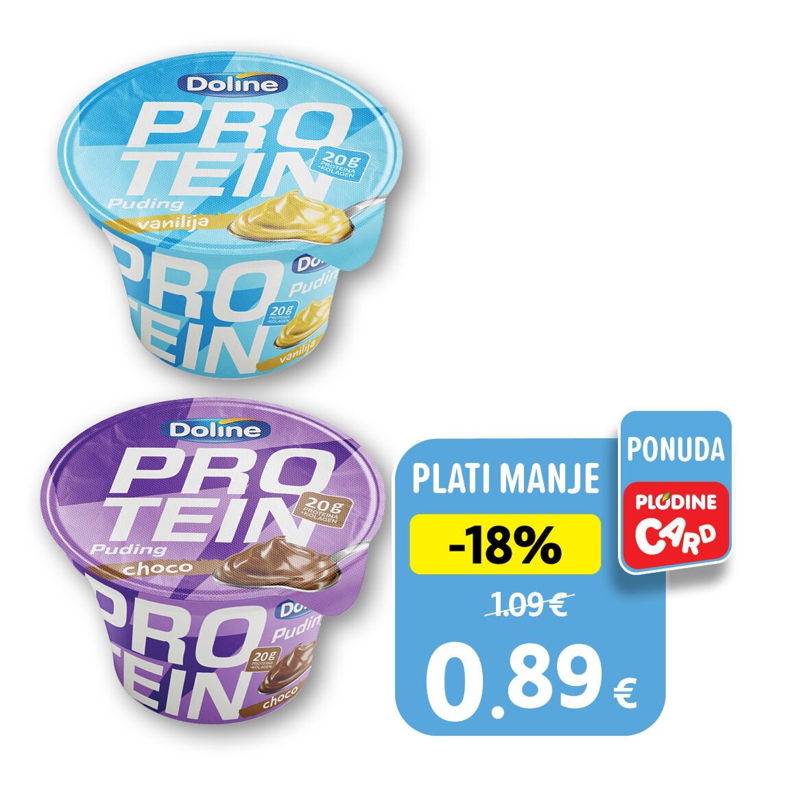Proteinski puding, čokolada ili vanilija