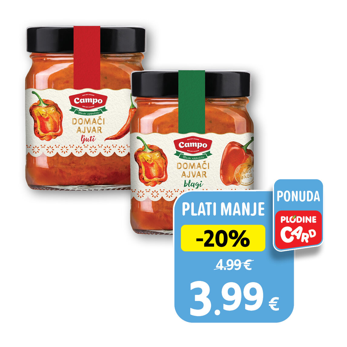 Ajvar domaći, blagi ili ljuti