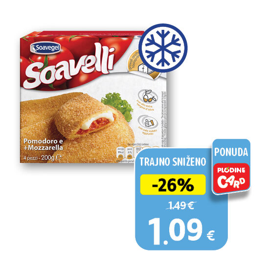 Mozzarella panirana sa rajčicom, smrznuto