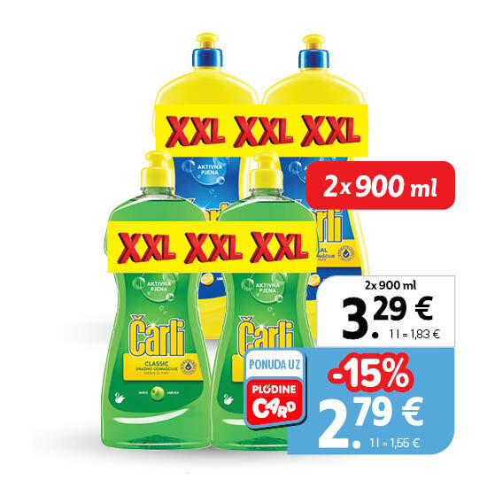Deterdžent za ručno pranje posuđa, razne vrste