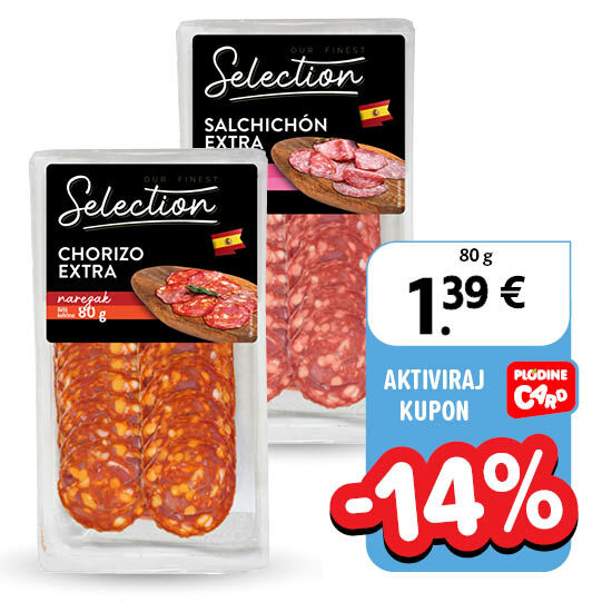 Chorizo ili salchichon extra, trajni narezak