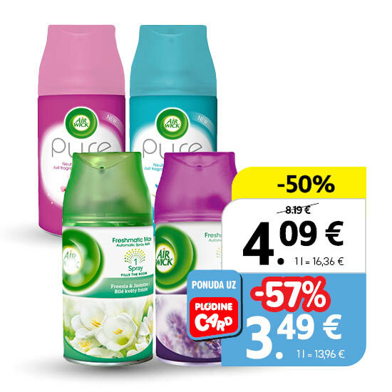 Osvježivač zraka, refil, odabrane vrste