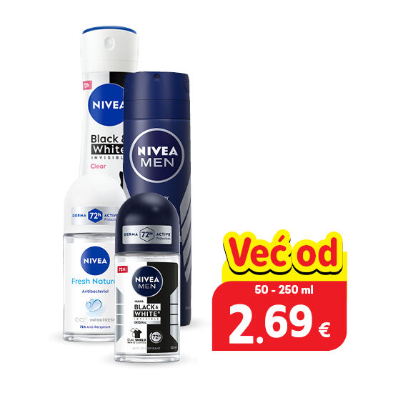 Deo, roll on ili stick, odabrane vrste