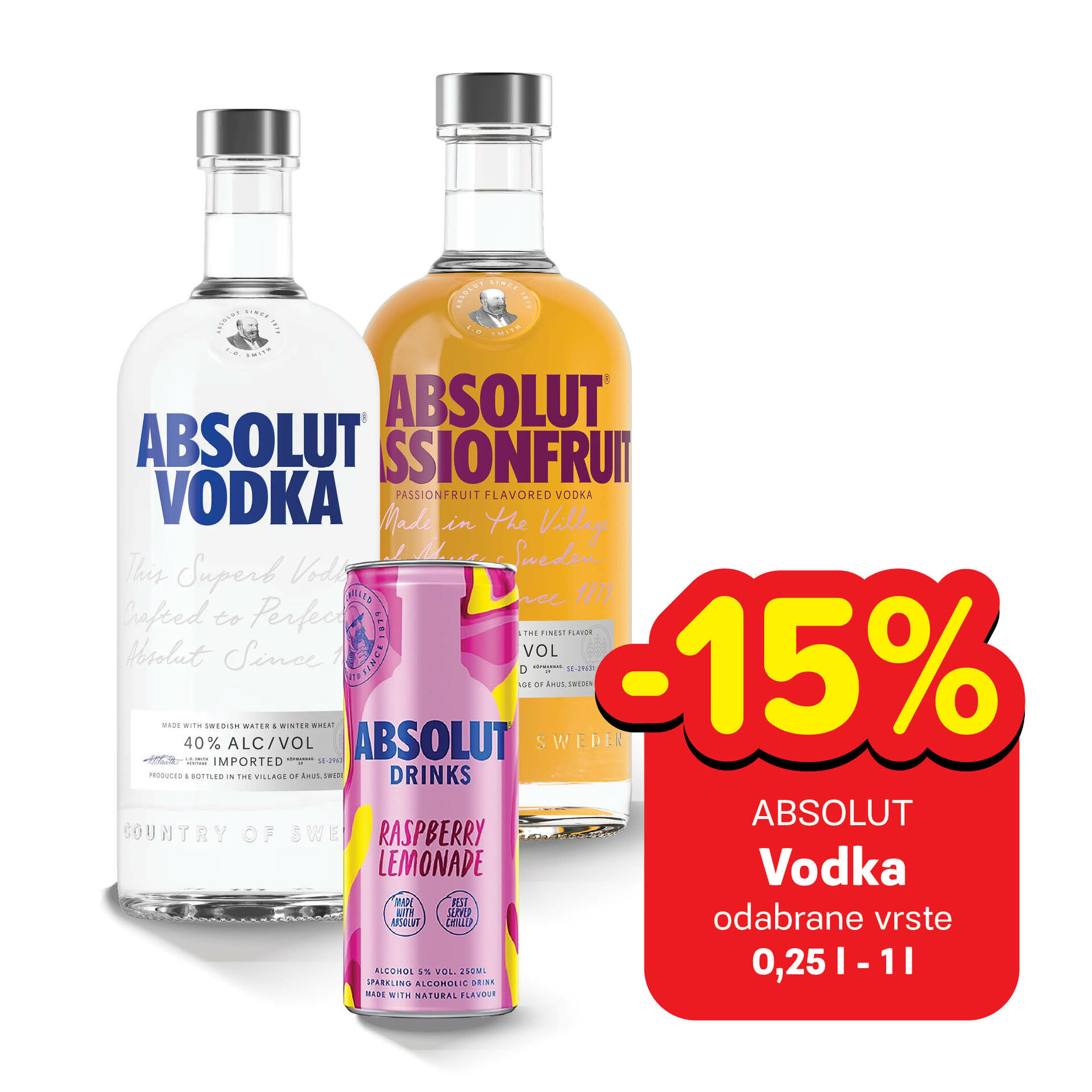 Vodka, odabrane vrste