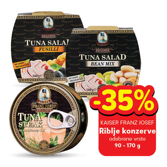 Riblje konzerve, odabrane vrste