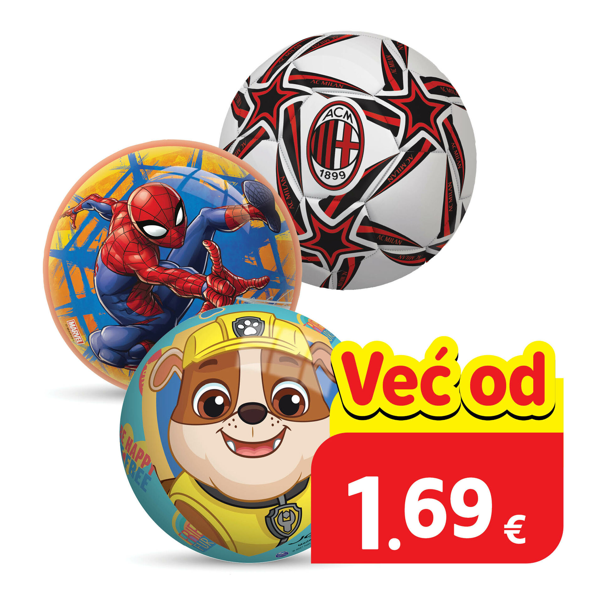 Disney ili nogometne lopte, odabrani proizvodi