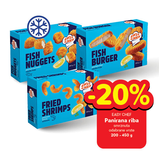 Sniženje panirane ribe, smrznute
