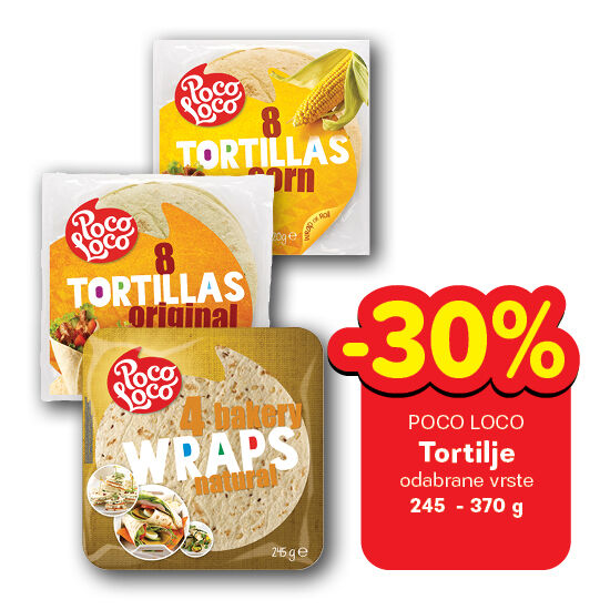 Tortilje, odabrane vrste