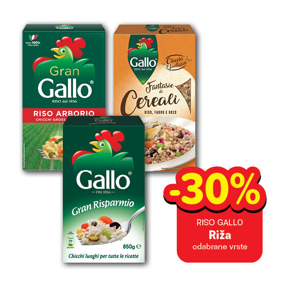 Riža, odabrani proizvodi