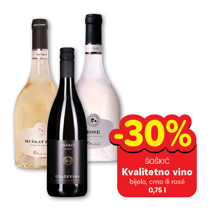 Bijelo, Crno ili Rose kvalitetno vino
