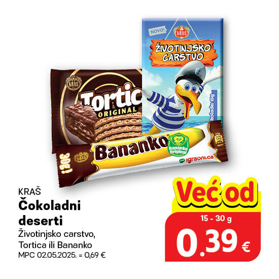 Čokoladni desert, odabrane vrste